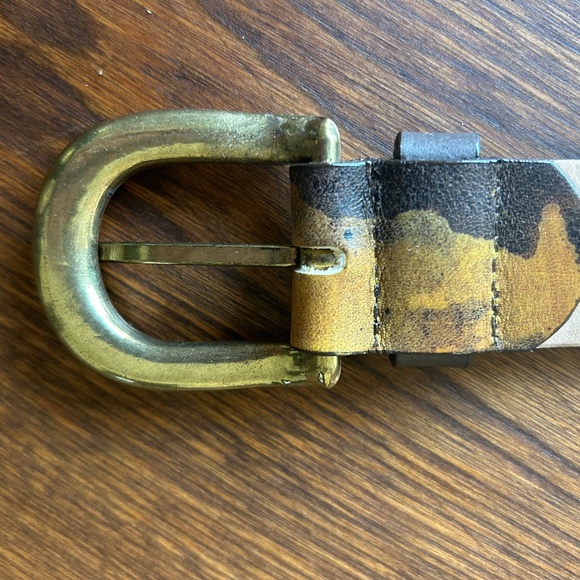 Streets Ahead Leather Belt with Solid Brass Buckle Size Small main image 4